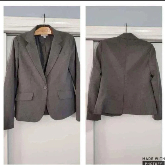 New York & Company Vtg Grey Dress Blazer Suit Size 8 Jacket - Picture 3 of 8